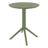 Compamia Lucy Bistro Set 3 Piece with 24 inch Table Top in Black/Dark Gray/Taupe/Olive Green/White
