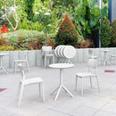 Compamia Lucy Bistro Set 3 Piece with 24 inch Table Top in Black/Dark Gray/Taupe/Olive Green/White