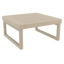 Compamia Mykonos Club Seating Set 3 Piece in Taupe/White/Silver with Sunbrella Charcoal/Natural/Taupe Cushion