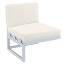 Compamia Mykonos Extension Silver with Sunbrella Charcoal/Natural Cushion