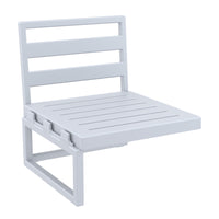 Compamia Mykonos Extension Silver with Sunbrella Charcoal/Natural Cushion