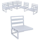 Compamia Mykonos Extension Silver with Sunbrella Charcoal/Natural Cushion