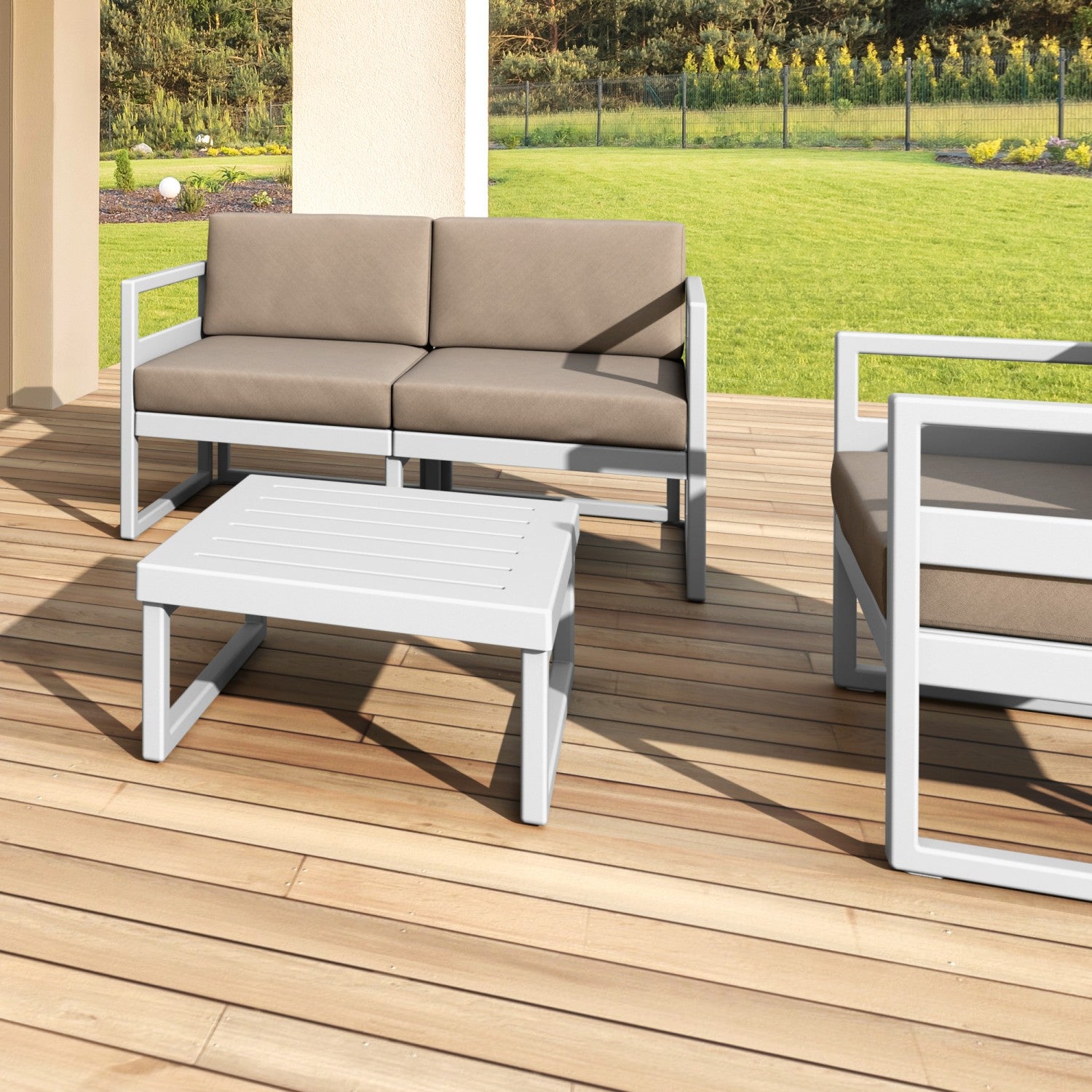 Compamia Mykonos Square Coffee Table In Silver