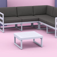Compamia Mykonos Square Coffee Table In Silver