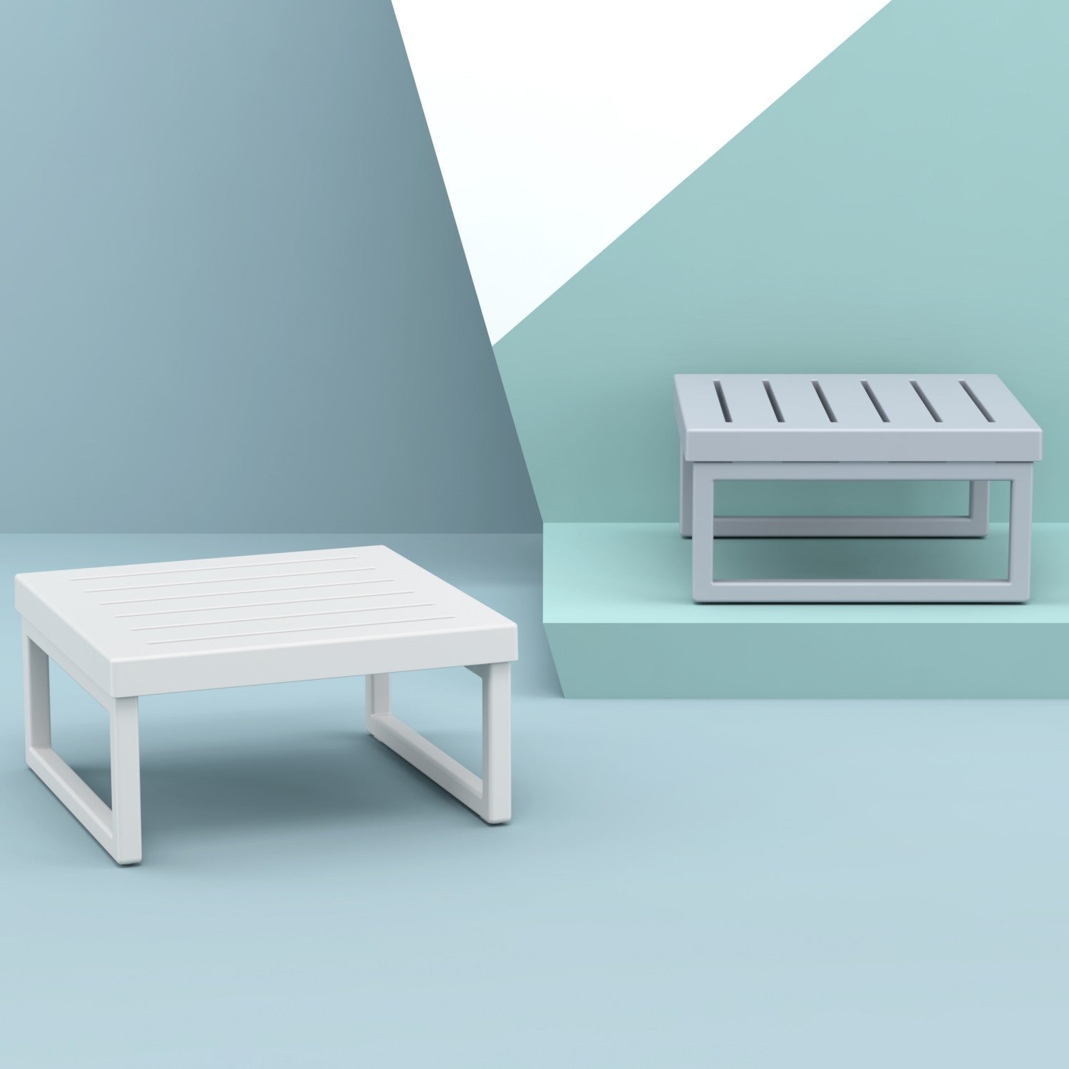 Compamia Mykonos Square Coffee Table In Silver