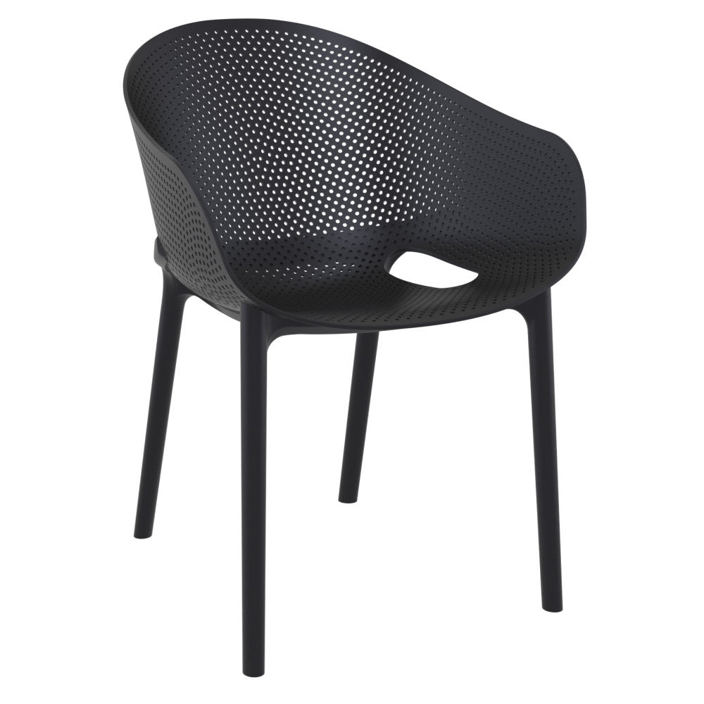 Compamia Sky Pro Stacking Dining Chair In Black/Gray/Taupe/Marsala/Olive Green/White - Set of 2