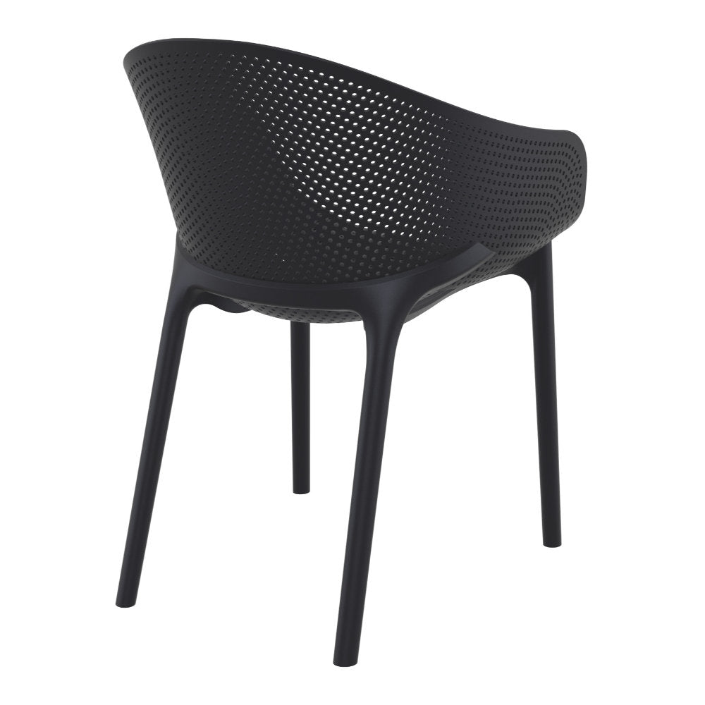 Compamia Sky Pro Stacking Dining Chair In Black/Gray/Taupe/Marsala/Olive Green/White - Set of 2