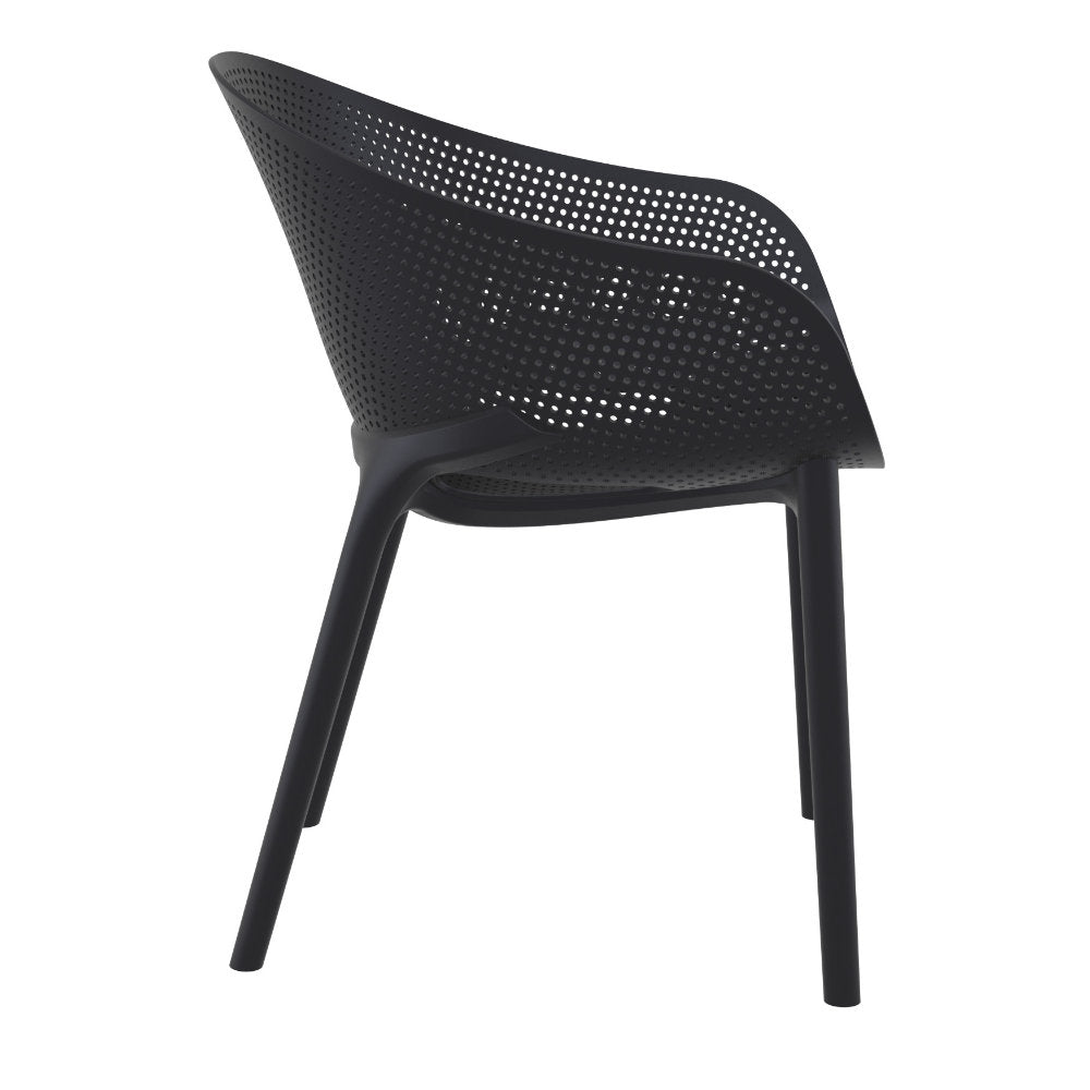 Compamia Sky Pro Stacking Dining Chair In Black/Gray/Taupe/Marsala/Olive Green/White - Set of 2