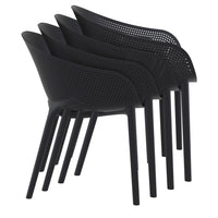 Compamia Sky Pro Stacking Dining Chair In Black/Gray/Taupe/Marsala/Olive Green/White - Set of 2