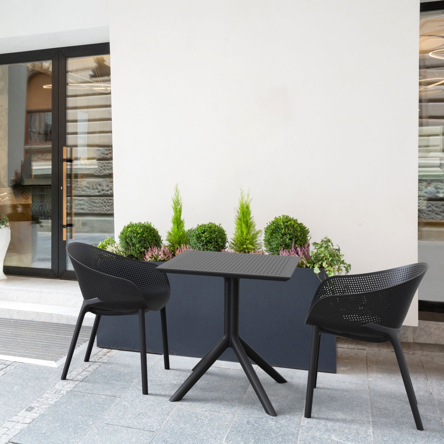 Compamia Sky Pro Stacking Dining Chair In Black/Gray/Taupe/Marsala/Olive Green/White - Set of 2
