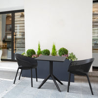 Compamia Sky Pro Stacking Dining Chair In Black/Gray/Taupe/Marsala/Olive Green/White - Set of 2