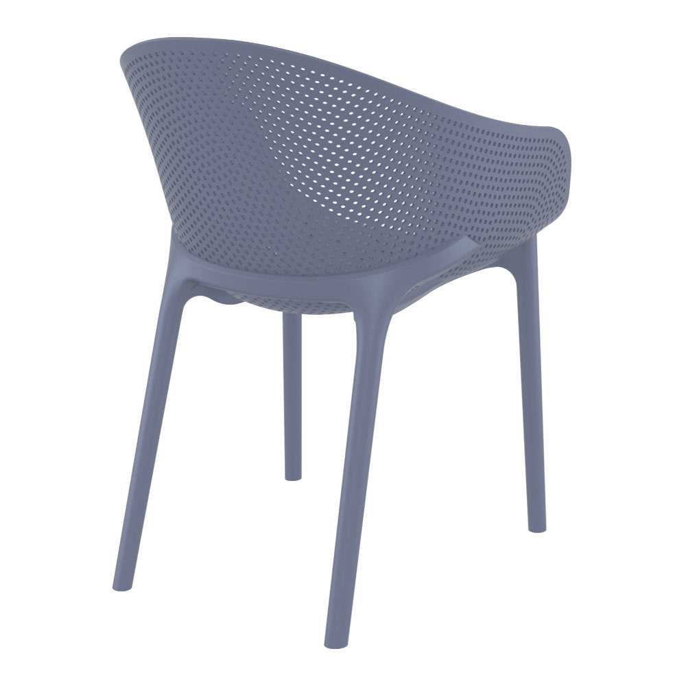 Compamia Sky Pro Stacking Dining Chair In Black/Gray/Taupe/Marsala/Olive Green/White - Set of 2