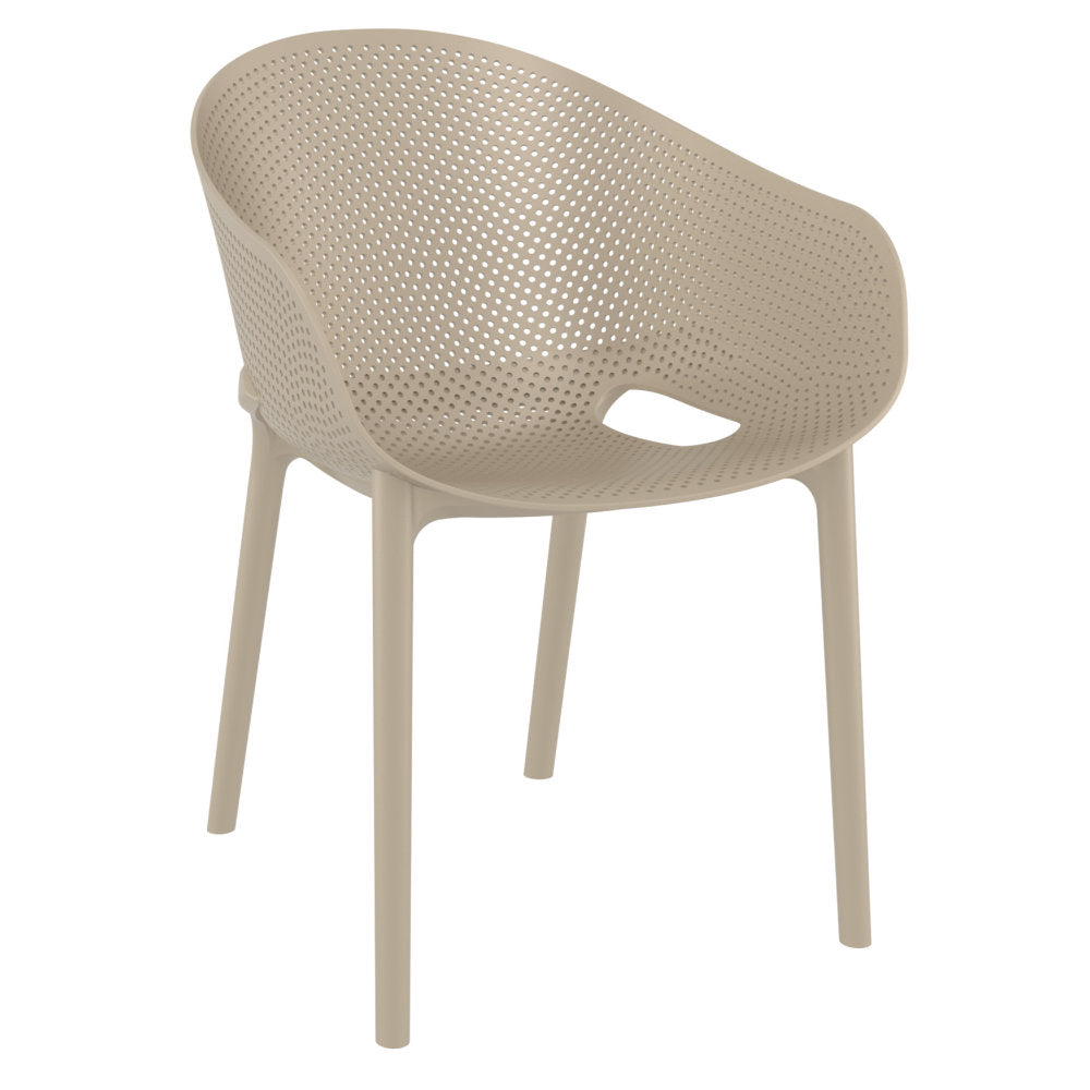 Compamia Sky Pro Stacking Dining Chair In Black/Gray/Taupe/Marsala/Olive Green/White - Set of 2