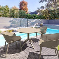 Compamia Sky Pro Stacking Dining Chair In Black/Gray/Taupe/Marsala/Olive Green/White - Set of 2