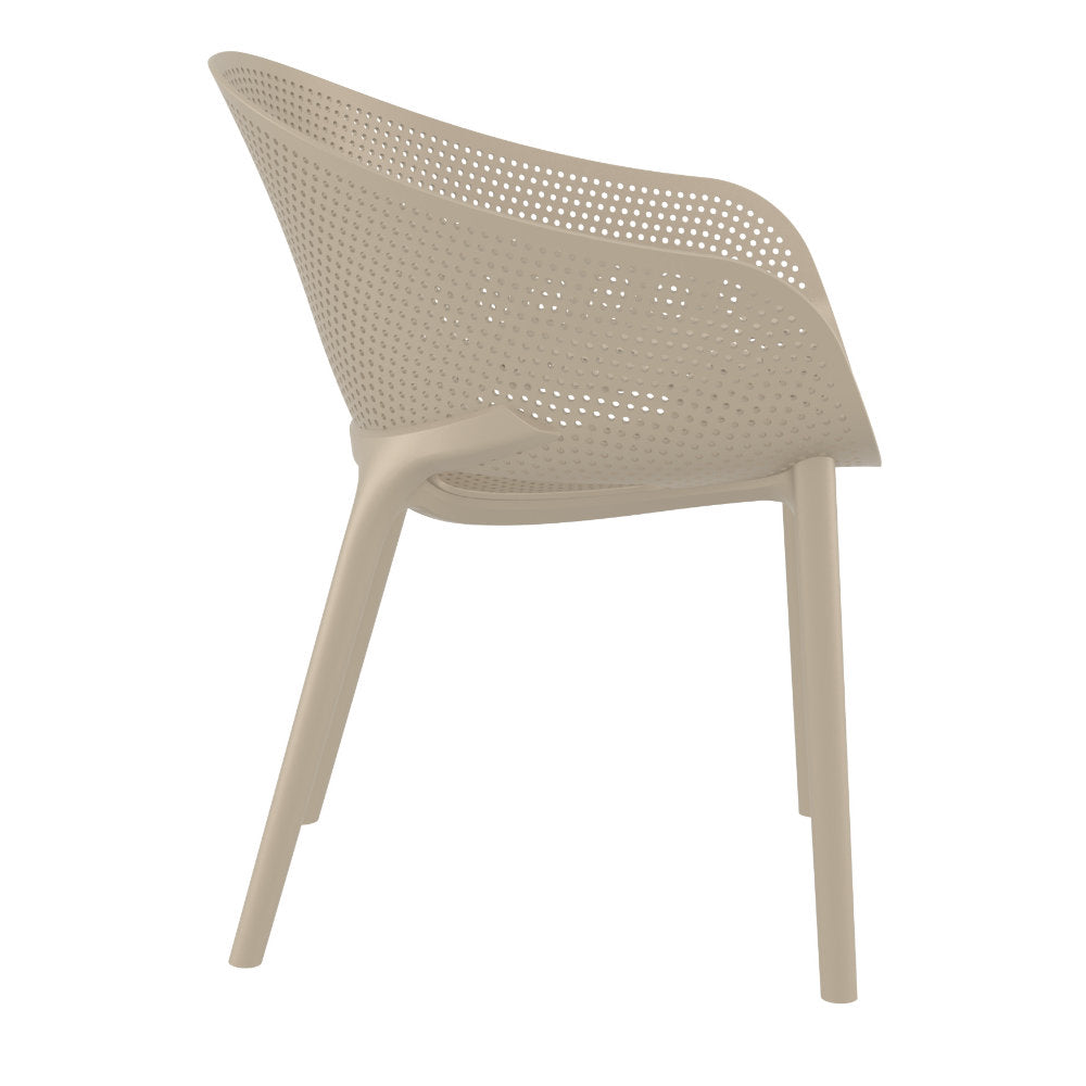 Compamia Sky Pro Stacking Dining Chair In Black/Gray/Taupe/Marsala/Olive Green/White - Set of 2