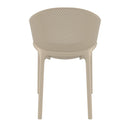 Compamia Sky Pro Stacking Dining Chair In Black/Gray/Taupe/Marsala/Olive Green/White - Set of 2