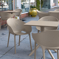 Compamia Sky Pro Stacking Dining Chair In Black/Gray/Taupe/Marsala/Olive Green/White - Set of 2