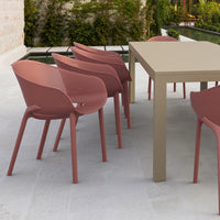 Compamia Sky Pro Stacking Dining Chair In Black/Gray/Taupe/Marsala/Olive Green/White - Set of 2