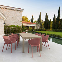 Compamia Sky Pro Stacking Dining Chair In Black/Gray/Taupe/Marsala/Olive Green/White - Set of 2
