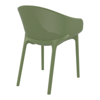 Compamia Sky Pro Stacking Dining Chair In Black/Gray/Taupe/Marsala/Olive Green/White - Set of 2