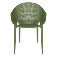 Compamia Sky Pro Stacking Dining Chair In Black/Gray/Taupe/Marsala/Olive Green/White - Set of 2