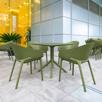 Compamia Sky Pro Stacking Dining Chair In Black/Gray/Taupe/Marsala/Olive Green/White - Set of 2