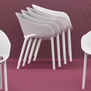 Compamia Sky Pro Stacking Dining Chair In Black/Gray/Taupe/Marsala/Olive Green/White - Set of 2