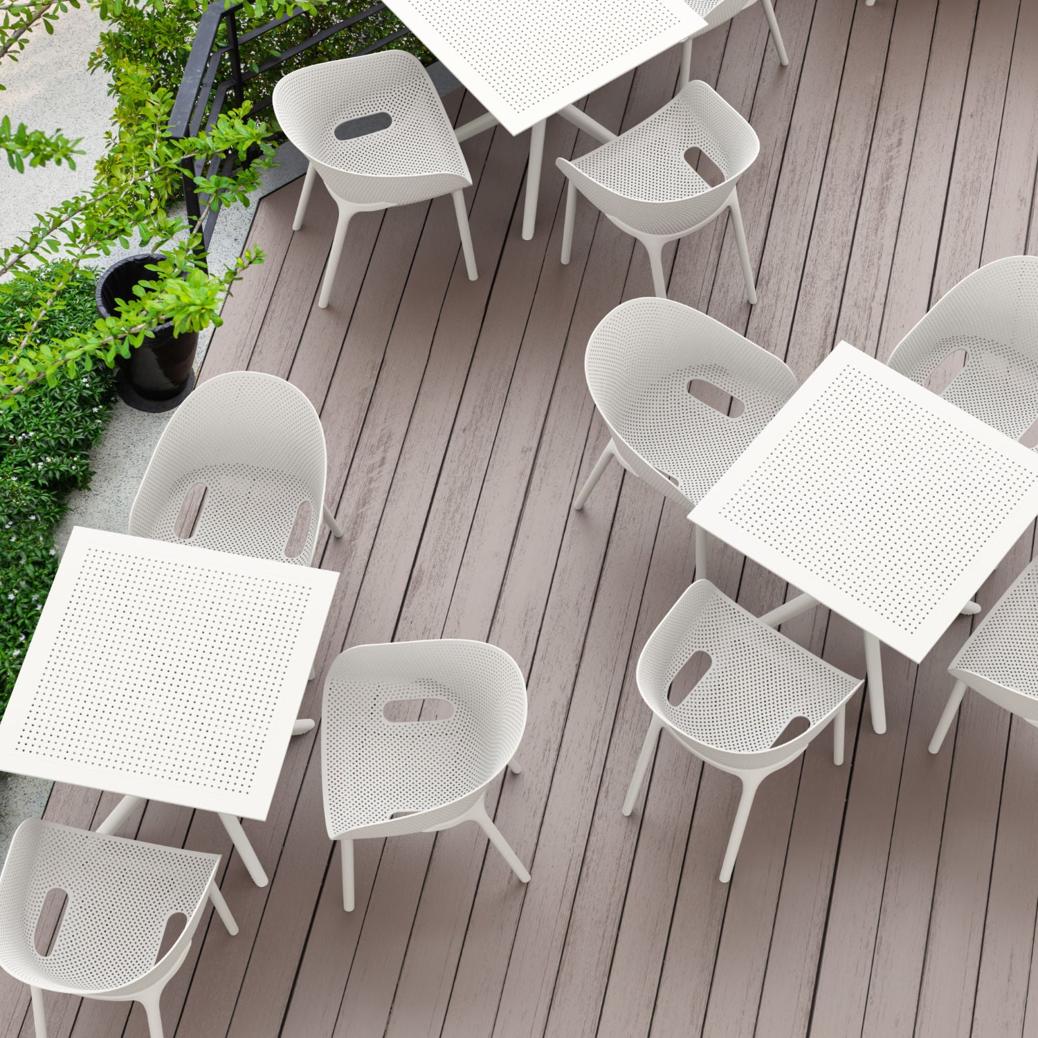Compamia Sky Pro Stacking Dining Chair In Black/Gray/Taupe/Marsala/Olive Green/White - Set of 2