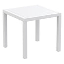 Compamia Air Mix Square Dining Set with White Table and 4 Taupe/Orange/Red/Tropical Geen/Yellow Chairs