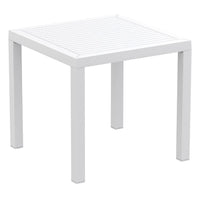 Compamia Air Mix Square Dining Set with White Table and 4 Taupe/Orange/Red/Tropical Geen/Yellow Chairs