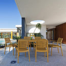 Compamia Artemis Resin Rectangle Dining Set with 6 Arm Chairs