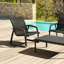 Compamia Pacific Club Arm Chair in Black/Dark Gray/Taupe/White Frame- Set of two