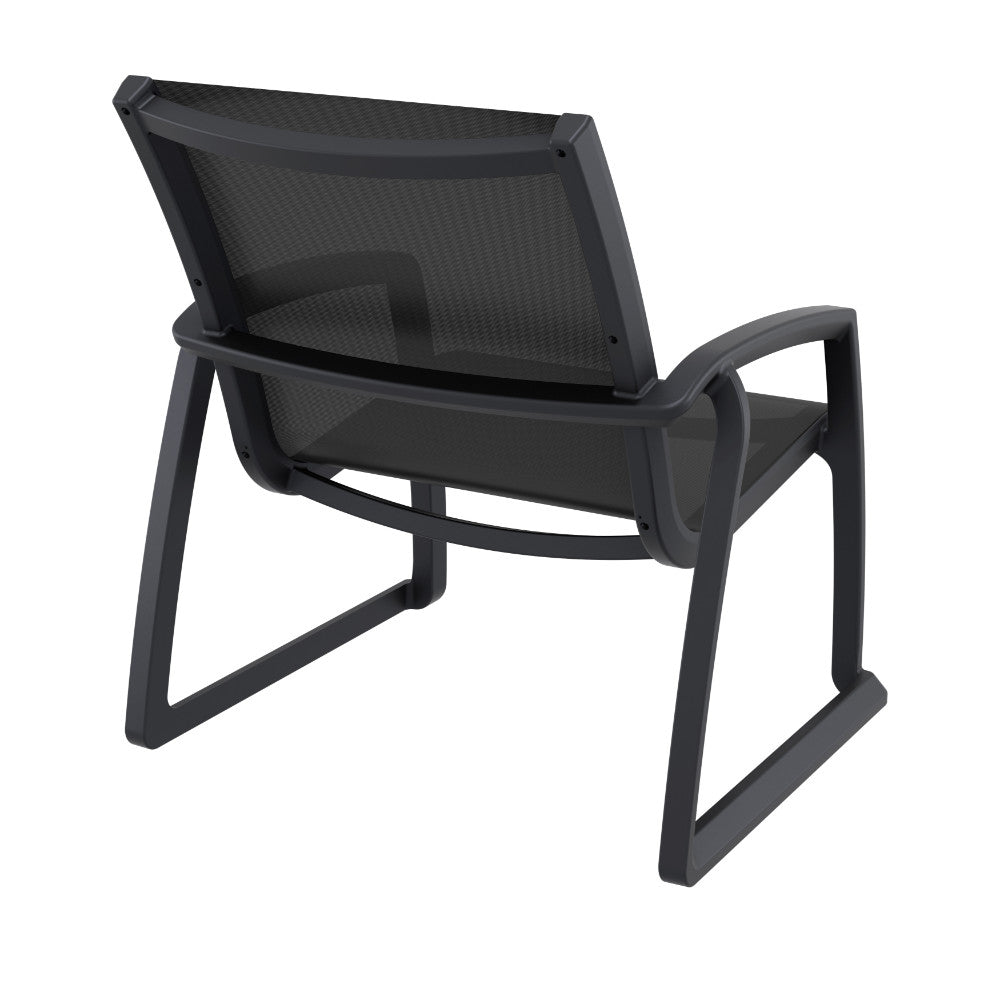 Compamia Pacific Club Arm Chair in Black/Dark Gray/Taupe/White Frame- Set of two