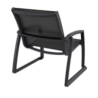 Compamia Pacific Club Arm Chair in Black/Dark Gray/Taupe/White Frame- Set of two