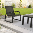 Compamia Pacific Club Arm Chair in Black/Dark Gray/Taupe/White Frame- Set of two