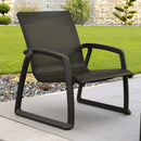 Compamia Pacific Club Arm Chair in Black/Dark Gray/Taupe/White Frame- Set of two