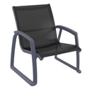 Compamia Pacific Club Arm Chair in Black/Dark Gray/Taupe/White Frame- Set of two