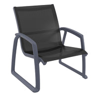 Compamia Pacific Club Arm Chair in Black/Dark Gray/Taupe/White Frame- Set of two