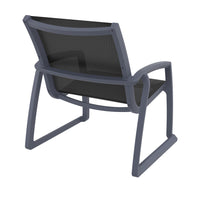 Compamia Pacific Club Arm Chair in Black/Dark Gray/Taupe/White Frame- Set of two