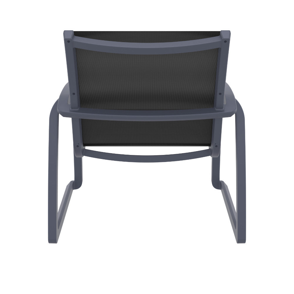 Compamia Pacific Club Arm Chair in Black/Dark Gray/Taupe/White Frame- Set of two
