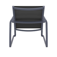 Compamia Pacific Club Arm Chair in Black/Dark Gray/Taupe/White Frame- Set of two