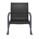 Compamia Pacific Club Arm Chair in Black/Dark Gray/Taupe/White Frame- Set of two