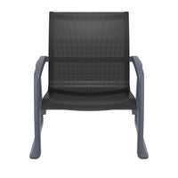 Compamia Pacific Club Arm Chair in Black/Dark Gray/Taupe/White Frame- Set of two