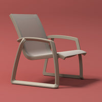 Compamia Pacific Club Arm Chair in Black/Dark Gray/Taupe/White Frame- Set of two