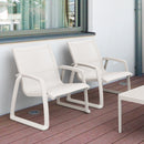 Compamia Pacific Club Arm Chair in Black/Dark Gray/Taupe/White Frame- Set of two