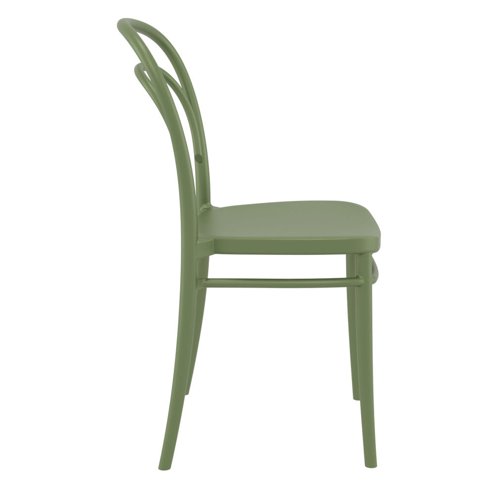 Compamia Marie Resin Outdoor Chair Black/Olive Green/White - Set of 2