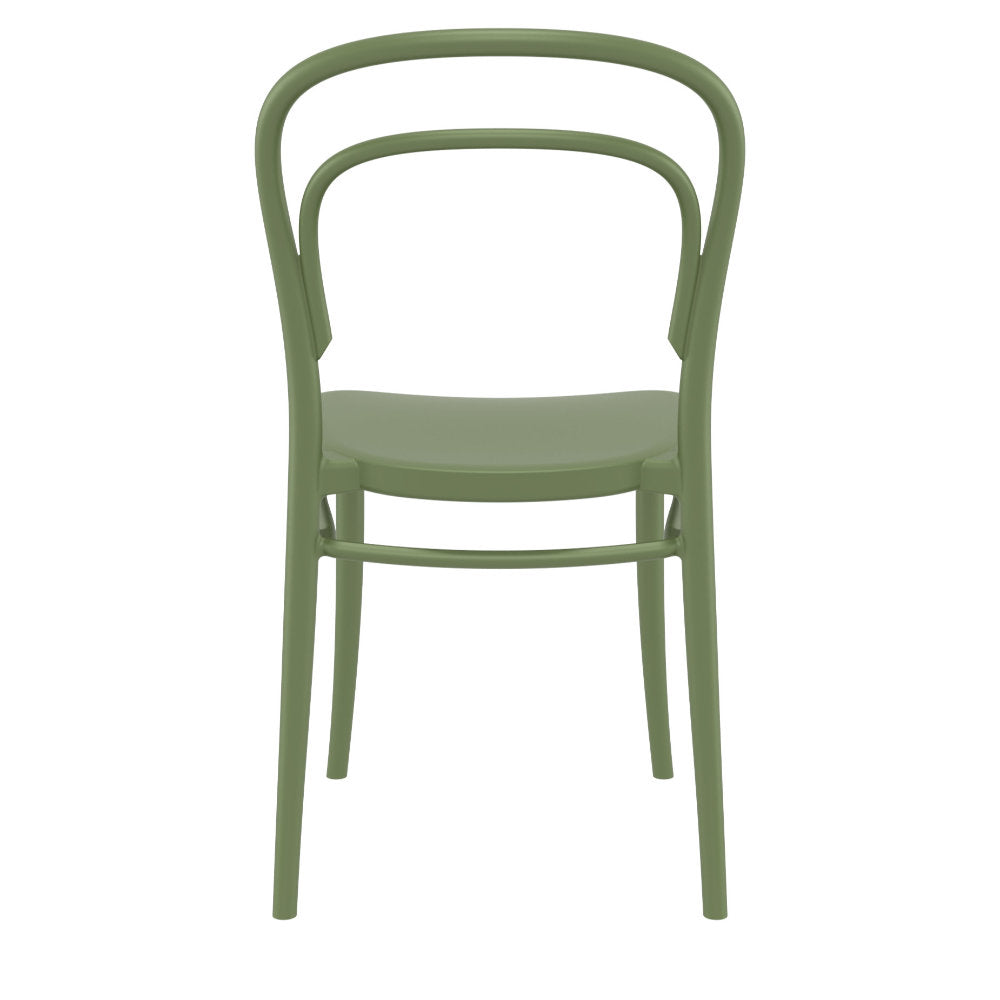 Compamia Marie Resin Outdoor Chair Black/Olive Green/White - Set of 2