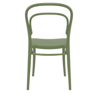 Compamia Marie Resin Outdoor Chair Black/Olive Green/White - Set of 2