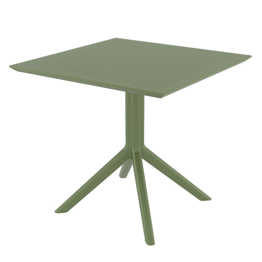 Compamia Victor Patio Dining Set with 4 Chairs in Black/Dark Gray/Taupe/Olive Green/White