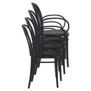 Compamia Victor XL Resin Outdoor Chair Black/Dark Gray/Taupe/Olive Green/White - Set of 2